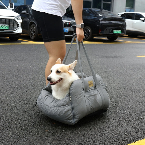 Cama de Asiento para Perros con Arnés de Seguridad, Diseño Impermeable