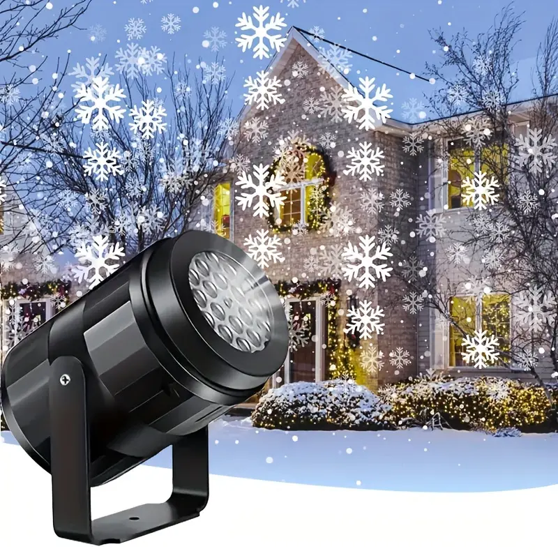 Skanto | Proyector de Navidad de Copos de Nieve Mágico – Experiencia LED para interiores y exteriores