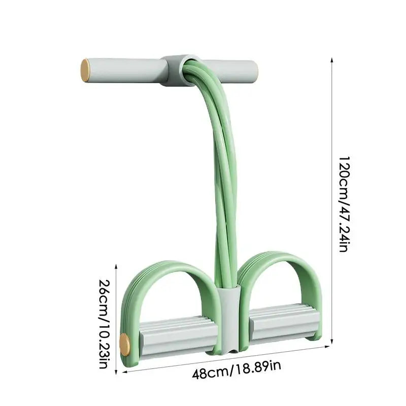 Pedal de Resistencia con 4 Tubos – Entrenador Abdominal para Casa