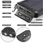 Banco de Energía Externo Solar Impermeable de 30,000mAh
