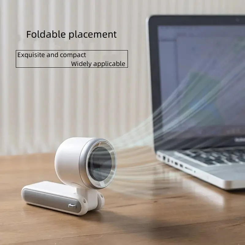 Ventilador Turbo de Mano Plegable con Pantalla Digital