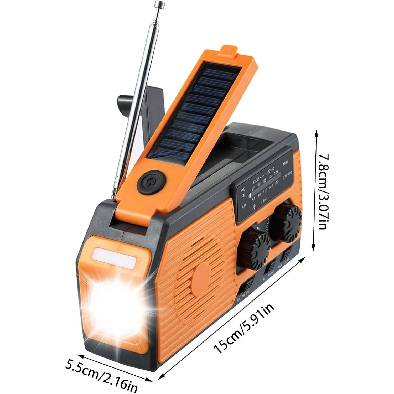 Lisslune | Radio de Emergencia Solar con Manivela