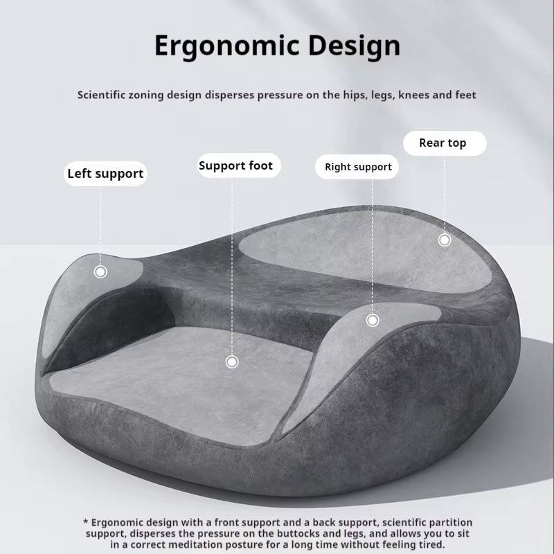 Lisslune | Cojín de Meditación Ergonómico, Soporte de Espuma con Memoria