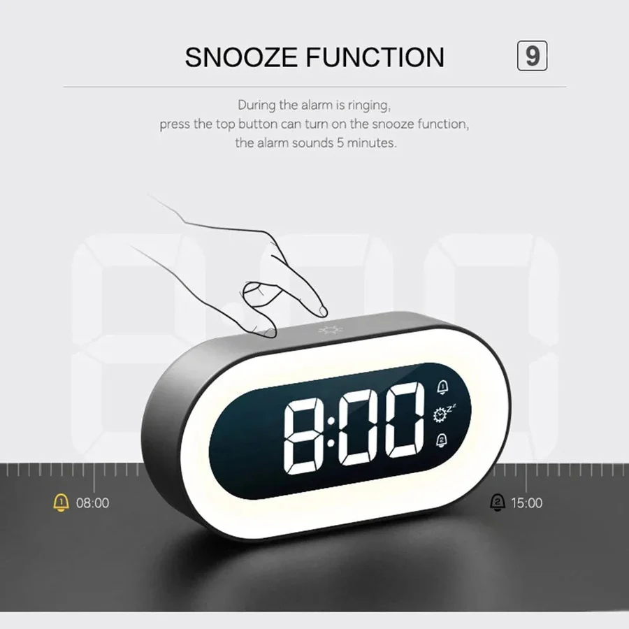 Lisslune | Despertador de Luz Suave al Amanecer, Alimentado por USB