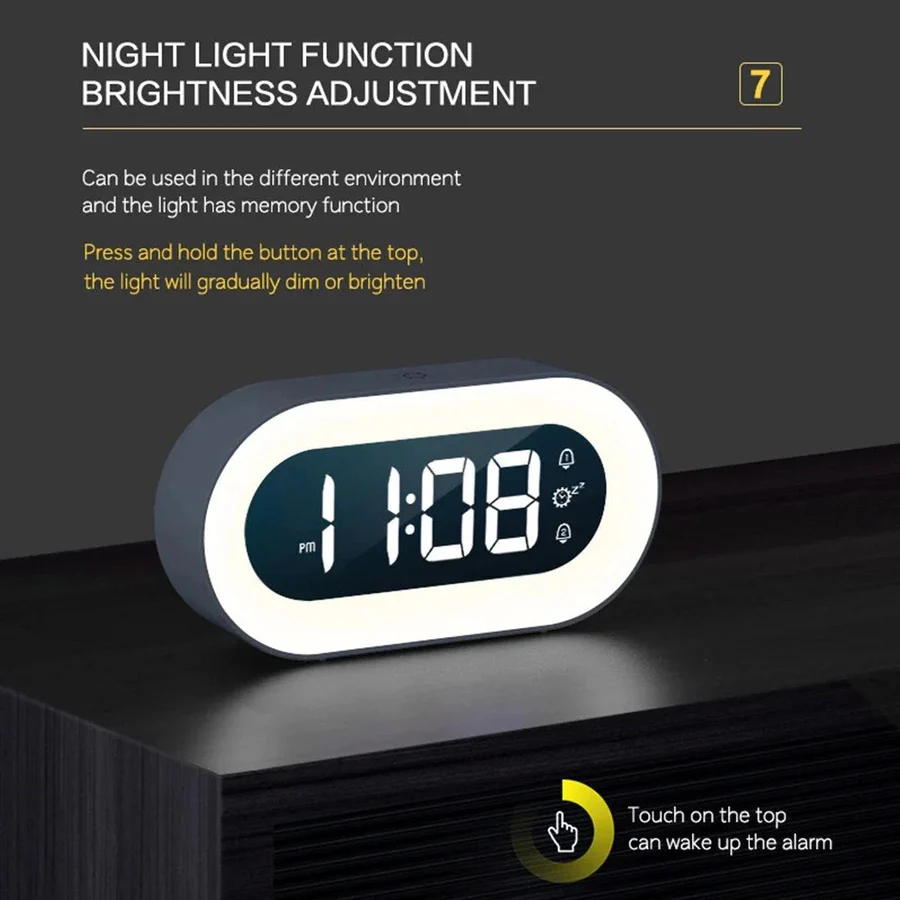 Lisslune | Despertador de Luz Suave al Amanecer, Alimentado por USB