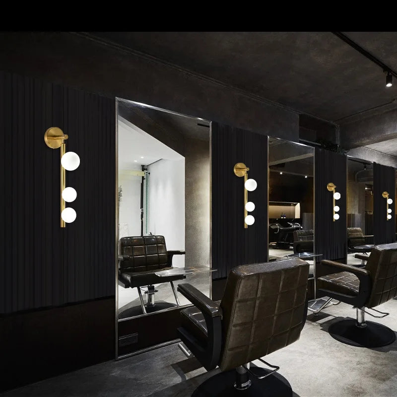 Sona | Lámpara de pared LED moderna en forma de esfera de vidrio