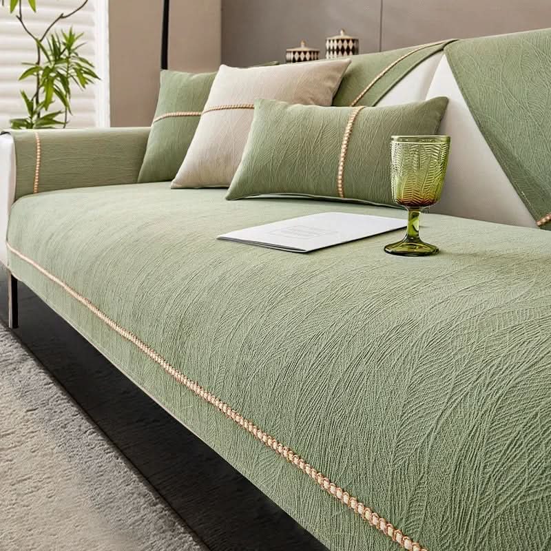 LEINENLUX Funda de Sofá – Antideslizante y Elegante para Cualquier Sala de Estar