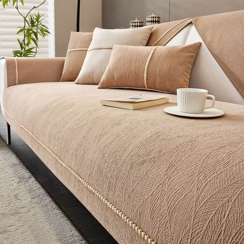 LEINENLUX Funda de Sofá – Antideslizante y Elegante para Cualquier Sala de Estar