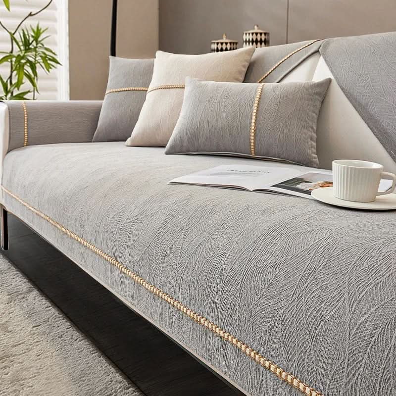 LEINENLUX Funda de Sofá – Antideslizante y Elegante para Cualquier Sala de Estar