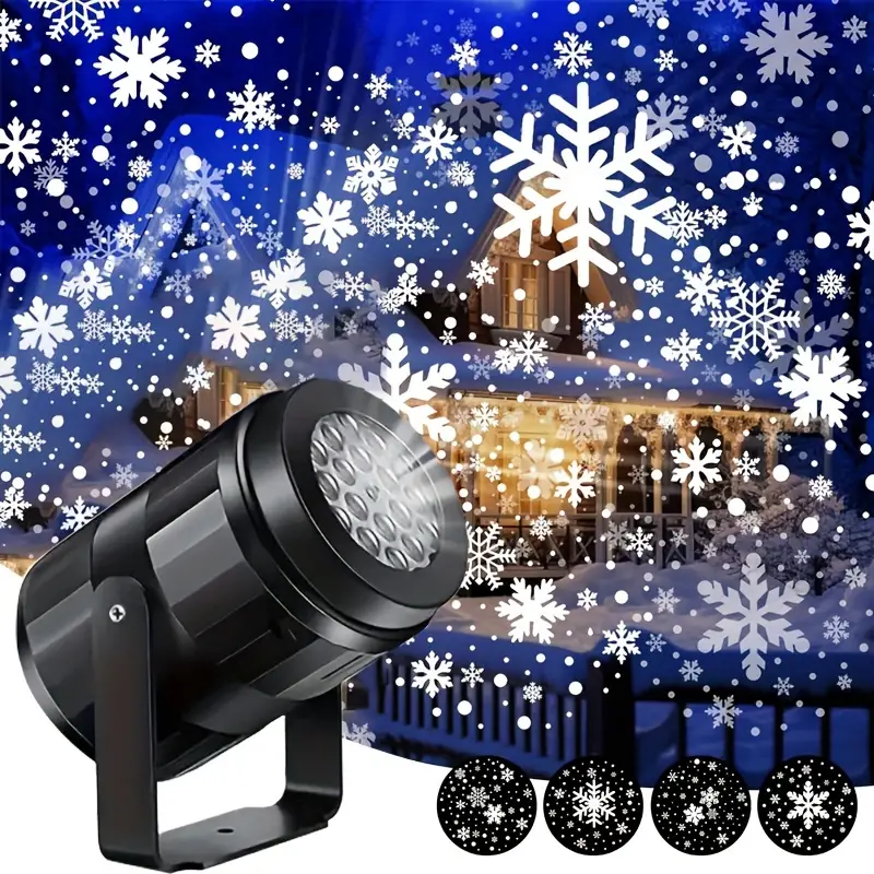 Skanto | Proyector de Navidad de Copos de Nieve Mágico – Experiencia LED para interiores y exteriores