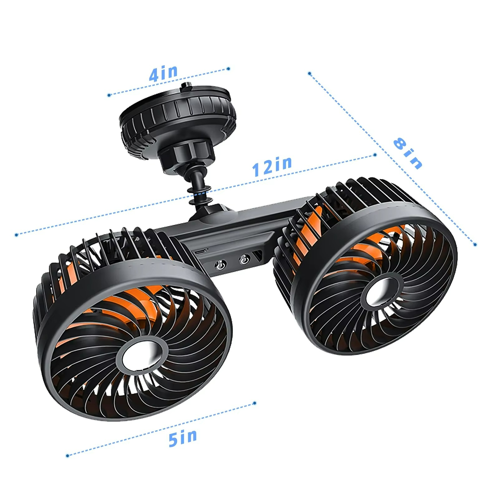 Kalsten | Ventilador de Coche AeroBreeze | Ventilador inalámbrico con batería de 4000 mAh y 3 velocidades