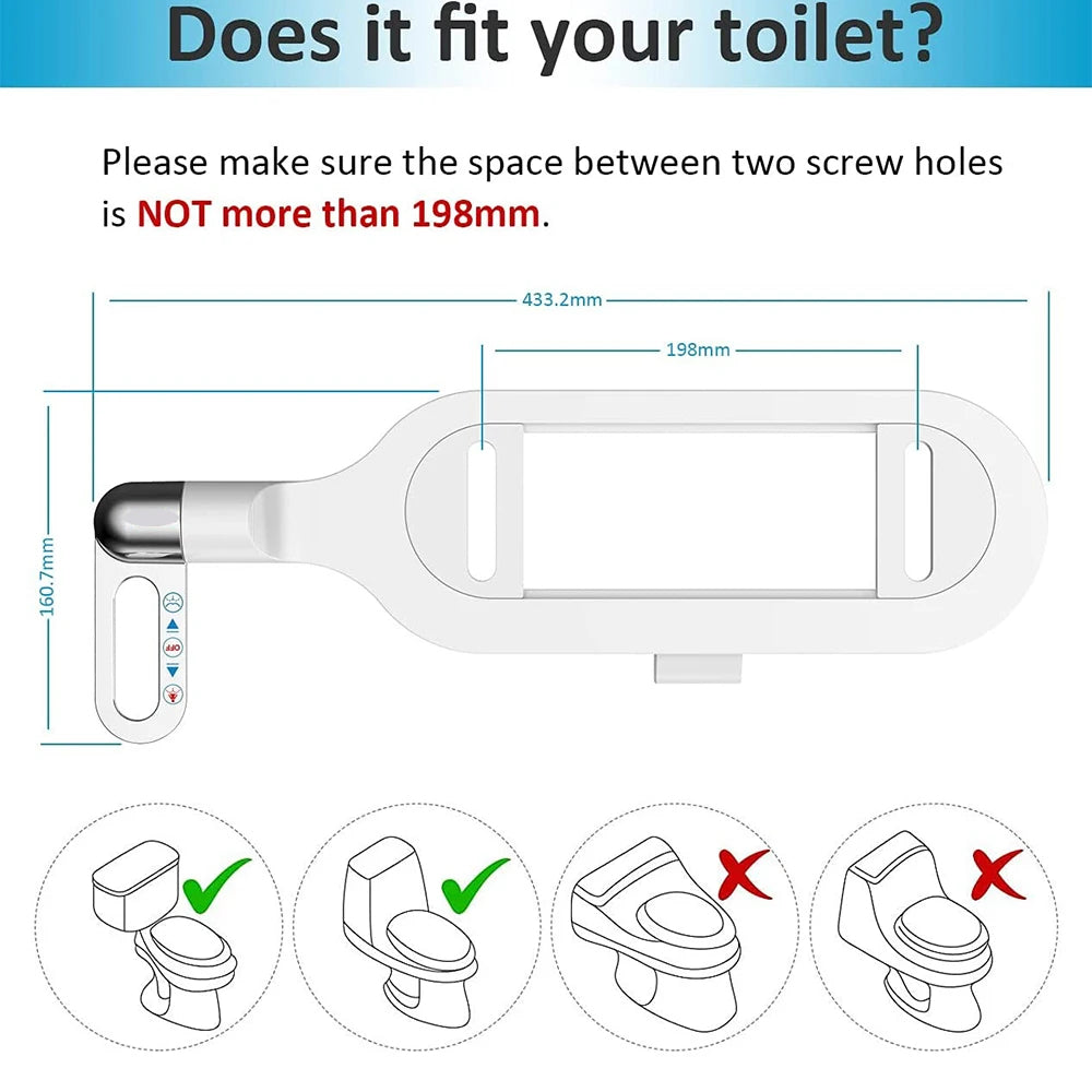 Accesorio de Bidet Ultra Delgado para Inodoro
