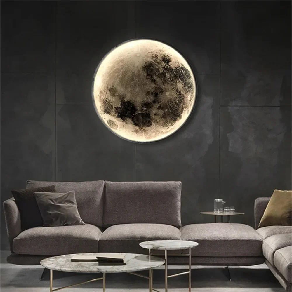 LunaGlow - Lámpara de pared LED minimalista en forma de luna para un ambiente acogedor