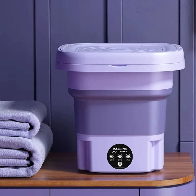 Lavadora Portátil Plegable con Secadora | Mini Lavadora de Ropa