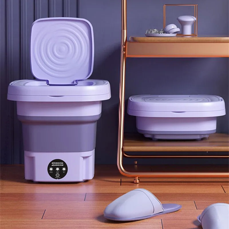 Lavadora Portátil Plegable con Secadora | Mini Lavadora de Ropa