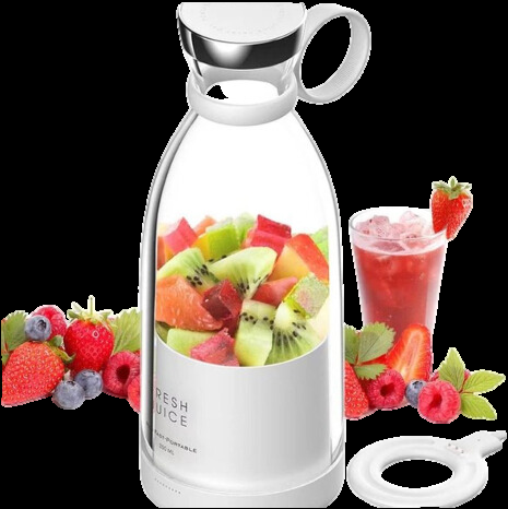 Mezclador de Smoothies Compacto y Portátil con Contenedor de Frutas y Tapa para Beber