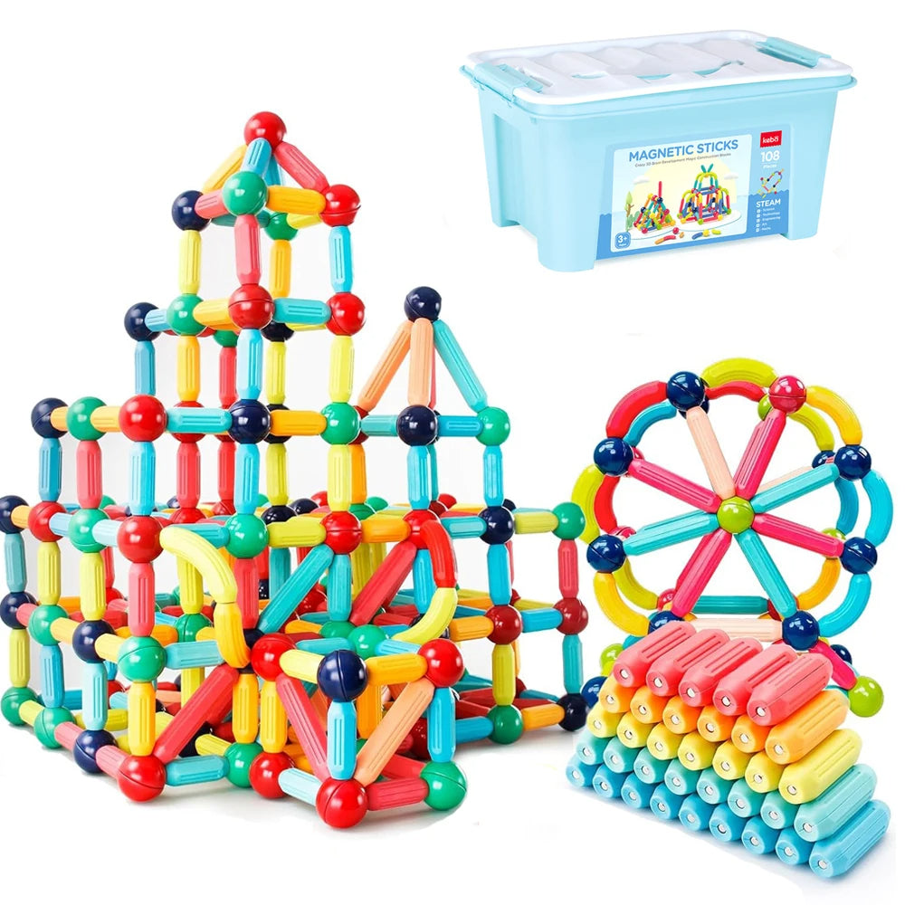 Bloques de Construcción Magnéticos | Juguetes Educativos Montessori