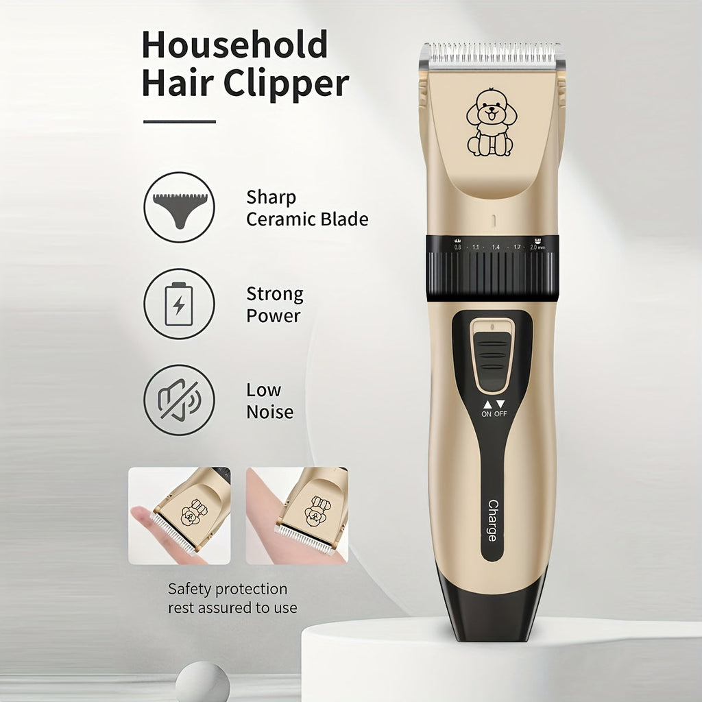 Cortadora de Mascotas Inalámbrica - Recargable por USB y Silenciosa