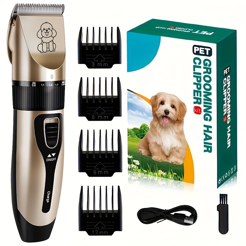 Cortadora de Mascotas Inalámbrica - Recargable por USB y Silenciosa