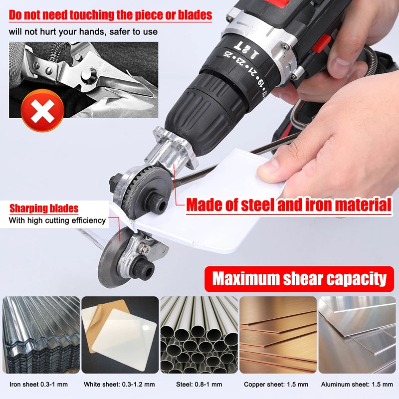 Kalsten | Adaptador de Corte de Metal de Uso Pesado para Taladro