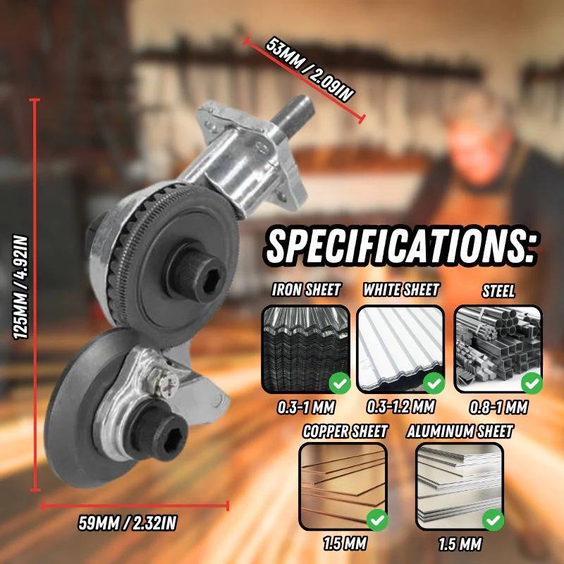 Kalsten | Adaptador de Corte de Metal de Uso Pesado para Taladro