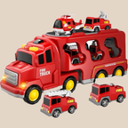 Camión de Juguete de Doble Piso - Bomberos y Construcción con Música