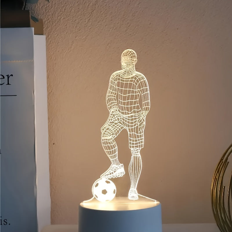 Lámpara de Jugador de Fútbol 3D – Para una Atmosfera Deportiva