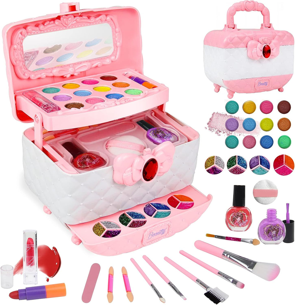Juego de Maquillaje Lavable para Niños - Seguro y Divertido