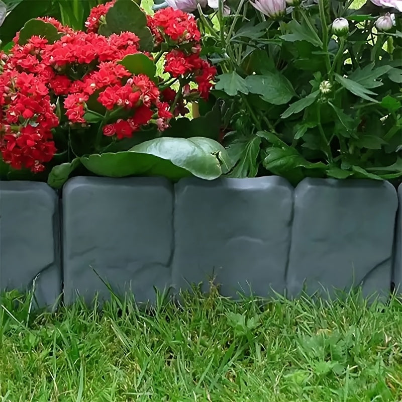 Set de Bordes de Jardín con Aspecto de Piedra – Práctico y Decorativo
