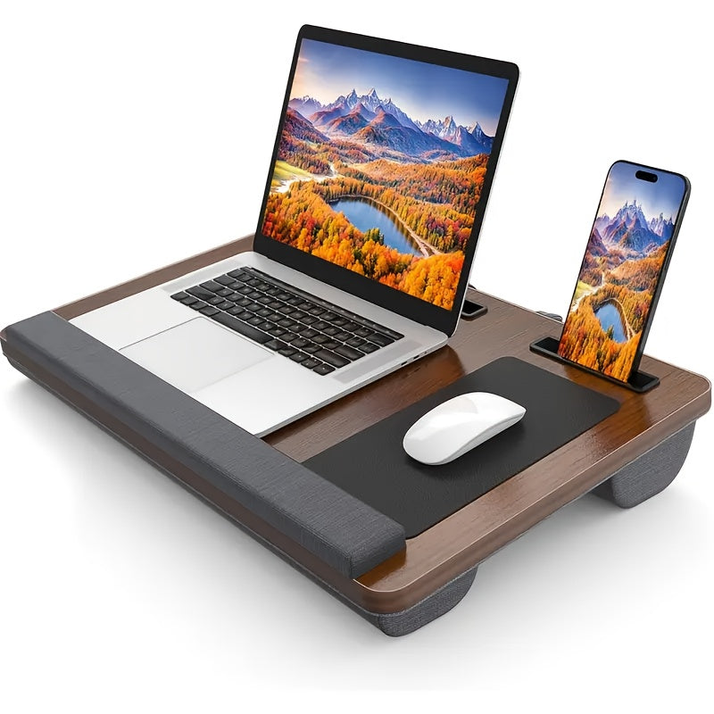 Lisslune | Soporte Ergonómico para Laptop con Soporte para Muñeca y Ranuras para Dispositivos