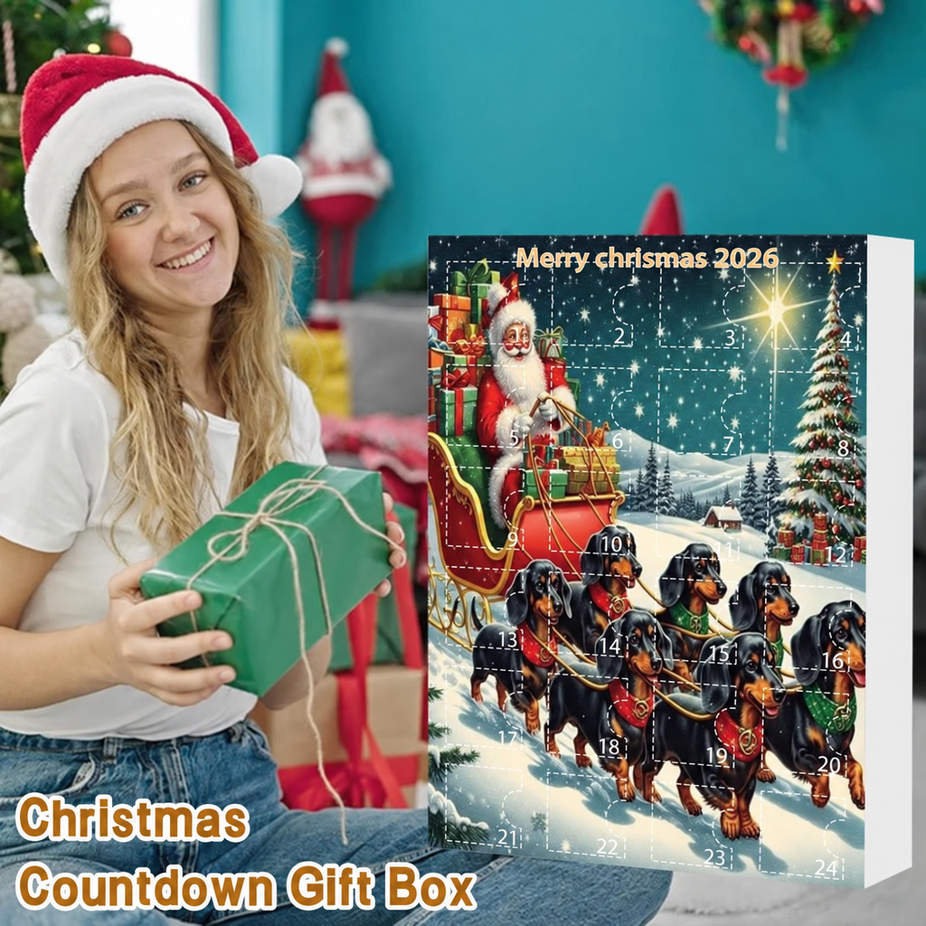 PUPCUP 2025 – Caja de cuenta atrás de Navidad con colgantes de perros adorables