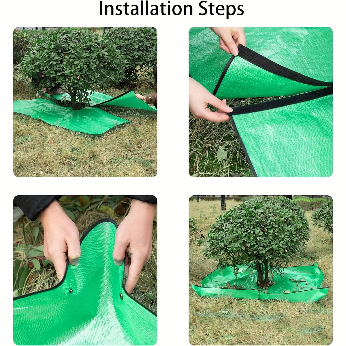 Gran Lona de Jardín con Abertura para Árbol – Impermeable, Reutilizable y Perfecta para Trabajo de Poda