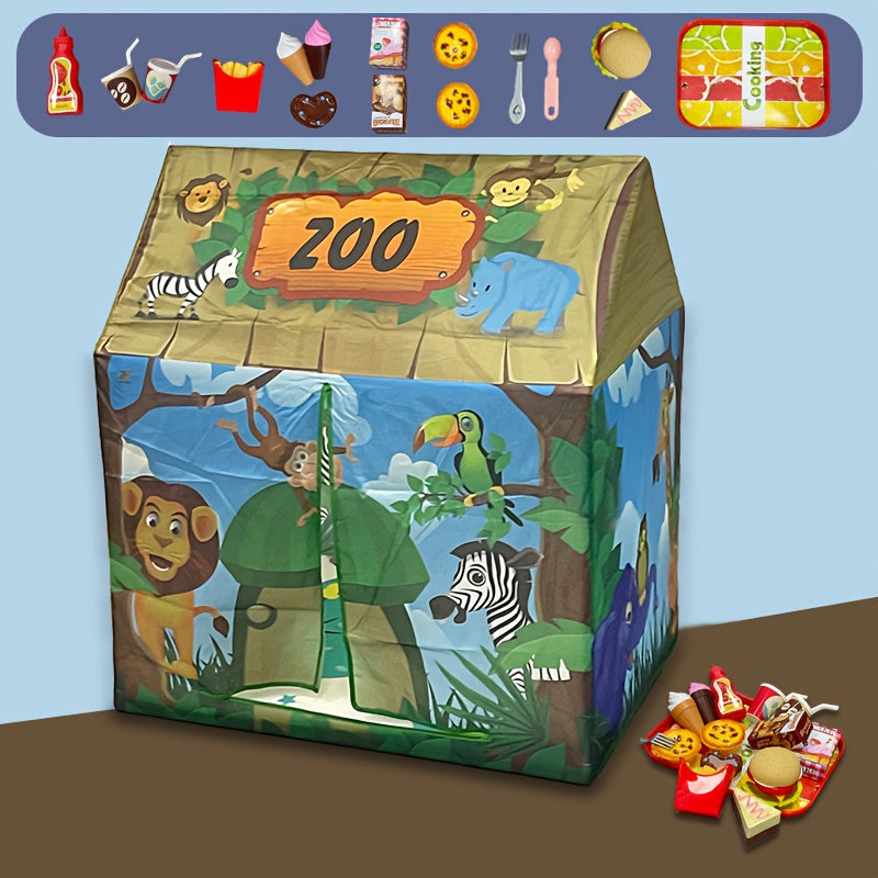 Tienda de Juego Safari Jungle - Casa de Juego con Tema de Animales y Juguete de Paquete de Hamburguesa