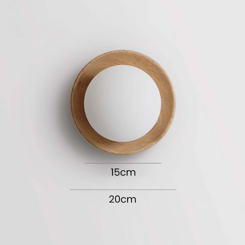 Aplique de Pared de Madera Blanca Moderna