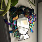 Espejo atrapa luz de vidrio de colores Medusa