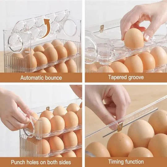Organizador de huevos para el frigorífico con distribución fácil