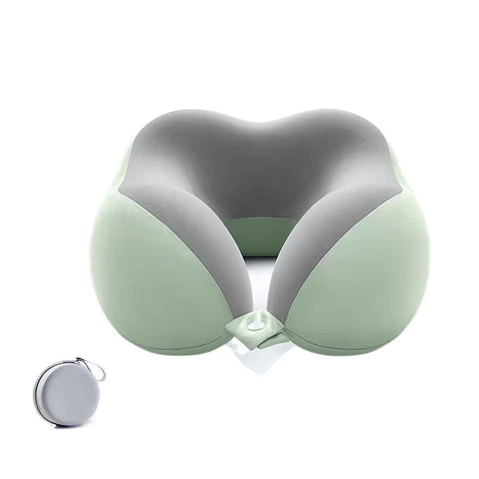 Almohada de viaje ergonómica en forma de U – Soporte para el cuello de espuma viscoelástica para viajes confortables
