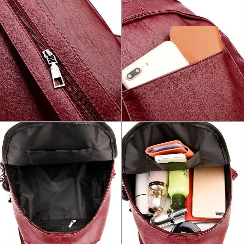 Mochila de piel para mujeres