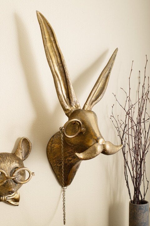Decoración de pared con cabezas de animales única para el hogar