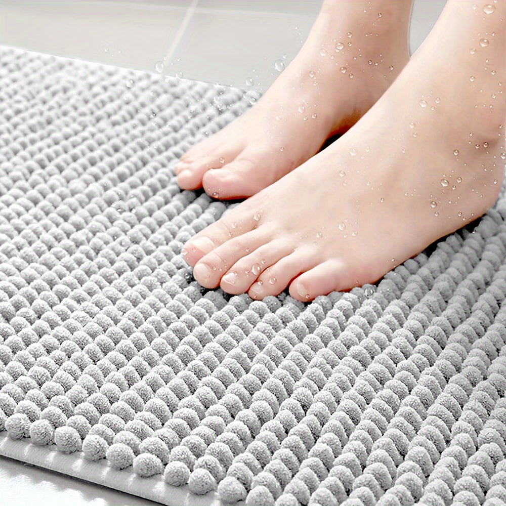 BowLift | Alfombrilla de Baño de Esquina Lunava | Forma L para Ducha y Esquina | Antideslizante y Suave | 40x40x80 cm