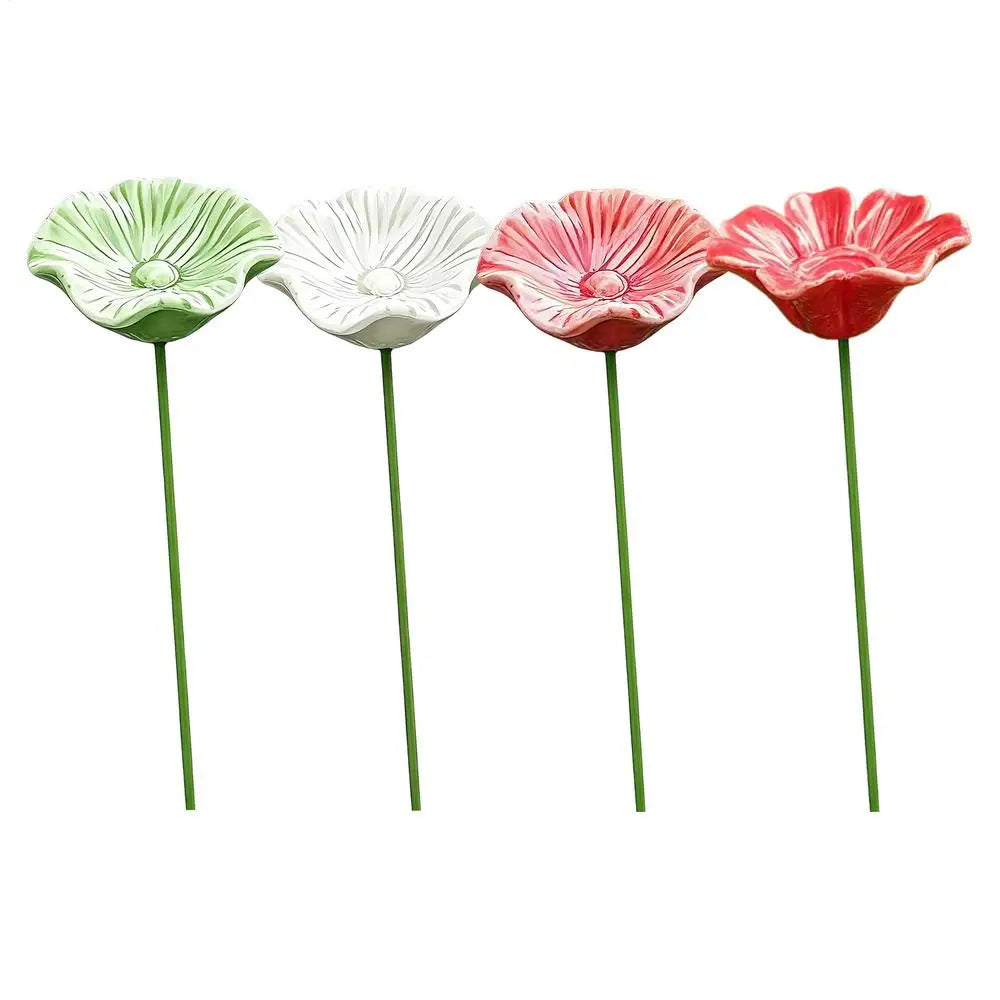 Bebedero de Cerámica Diseño Floral Set de 4