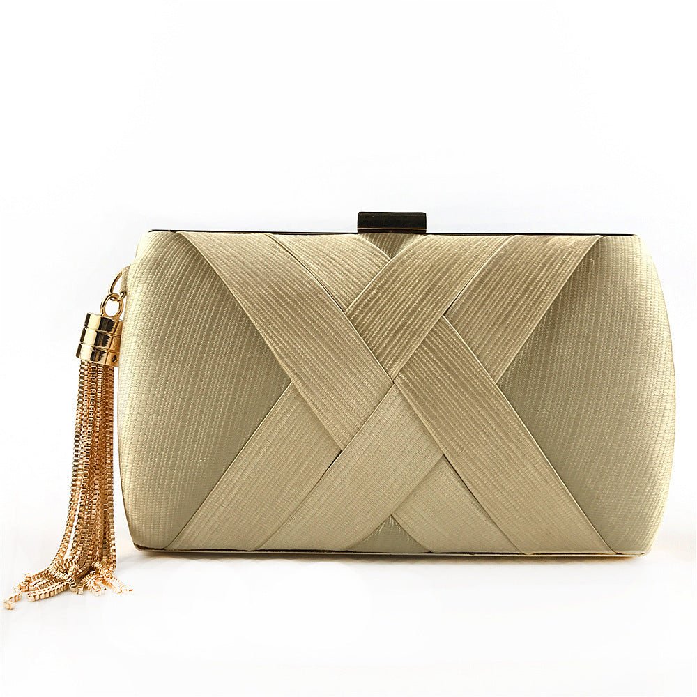 Éclessa Clutch de Noche de Lujo | Bolso de satén con borlas para una elegancia clásica y moderna