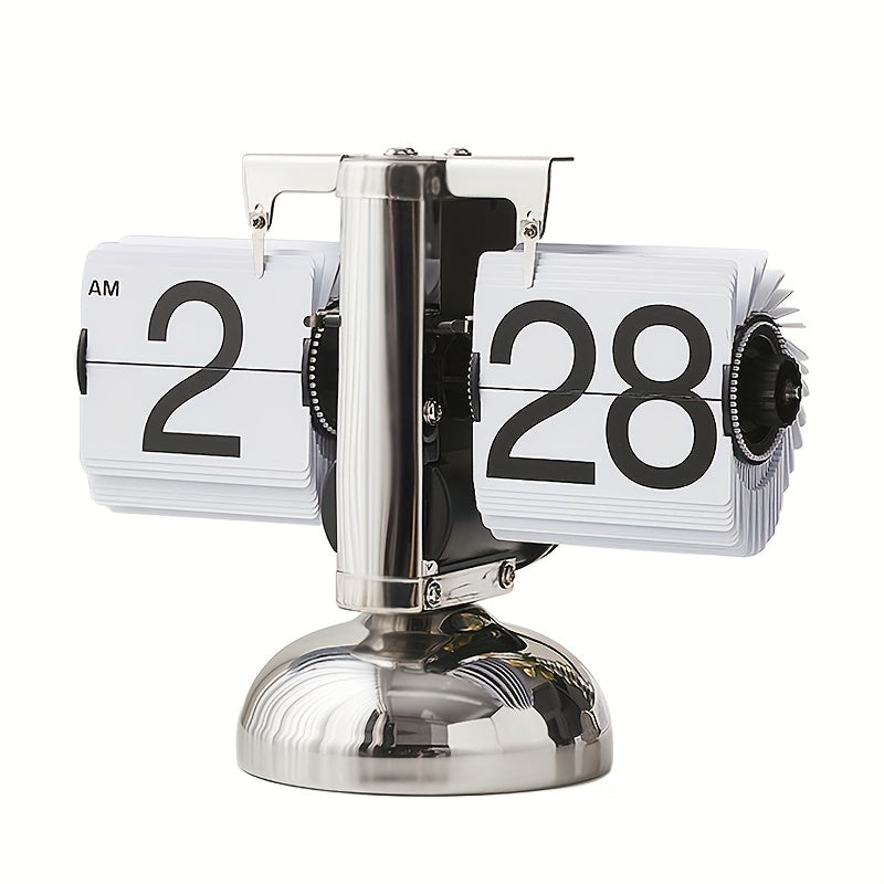 Reloj Flip Vintage con Mecanismo Automático de Cambio – Modelo de Mesa Elegante