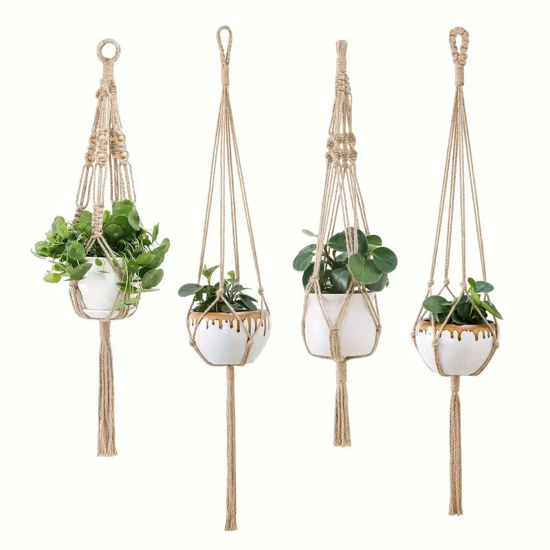 NatureKnot - Colgador de plantas tejido a mano para jardines con estilo | 1+1 Gratis
