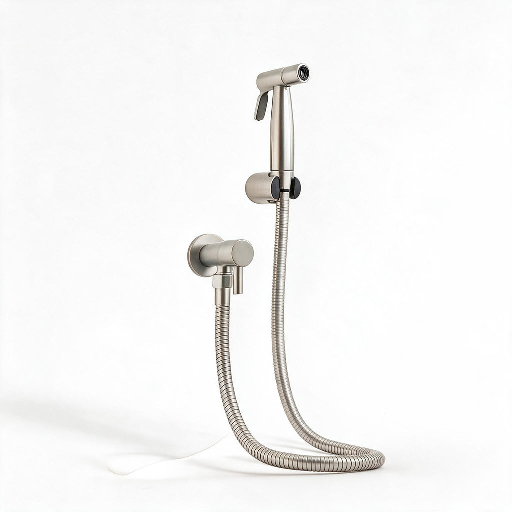 AquaNova Bidet-Ducha de Mano de Acero Inoxidable – Ducha de Inodoro con Soporte de Pared