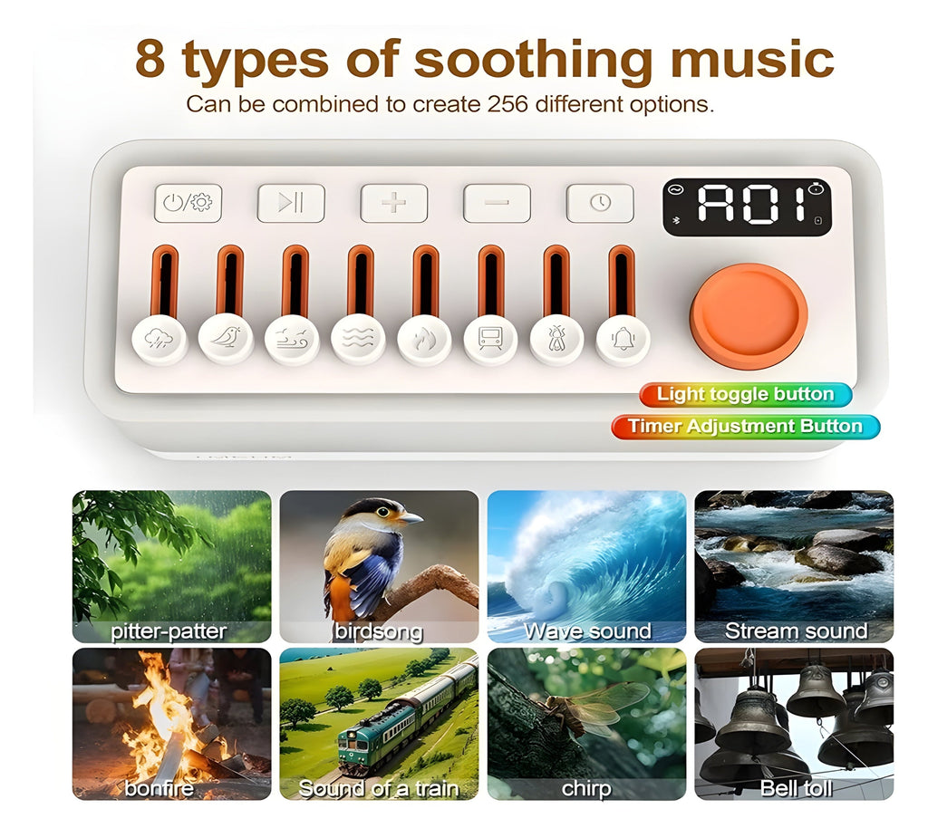 Velmina Sound Box con 8 sonidos ambientales