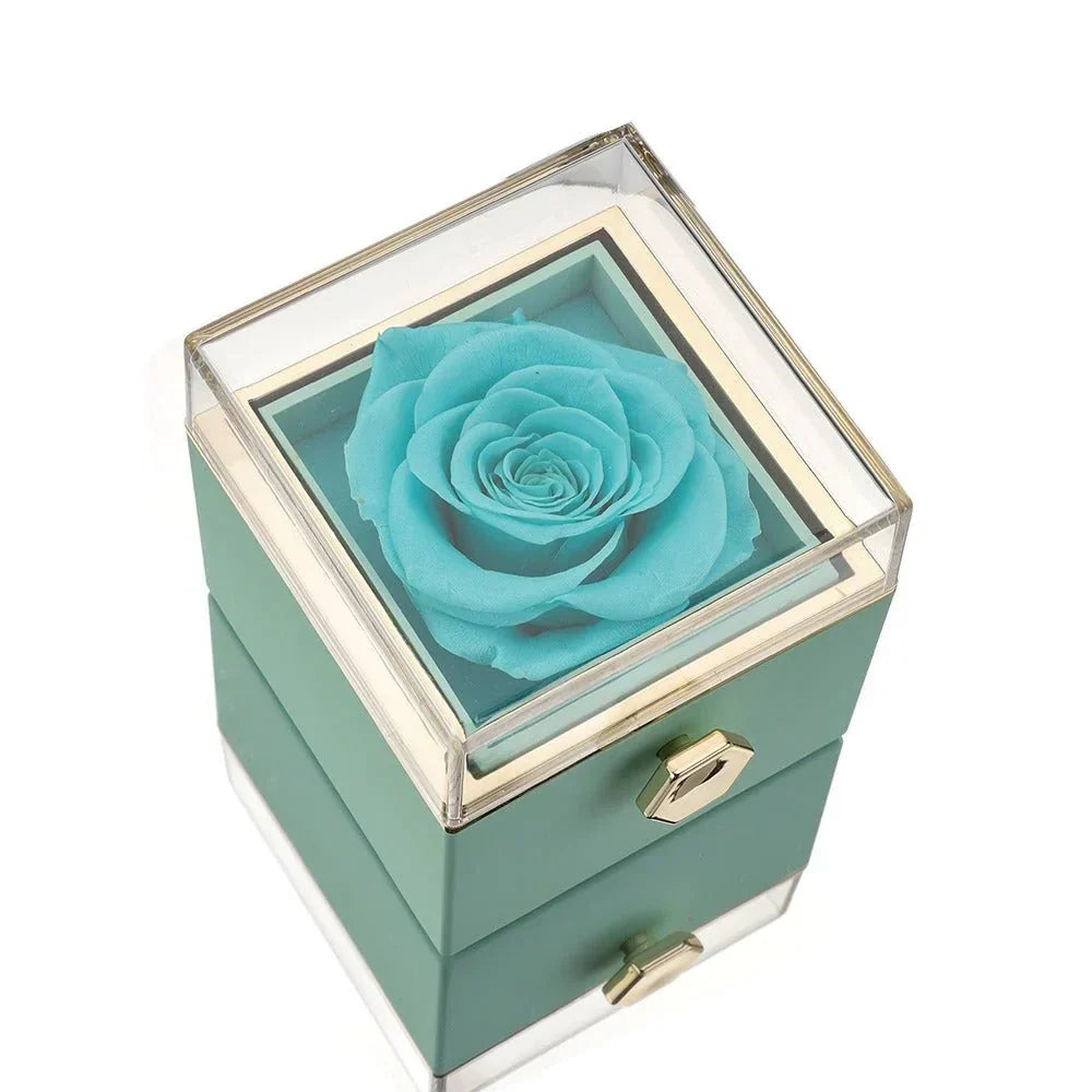 Caja de Rosa Eterna con Collar Personalizado para Damas