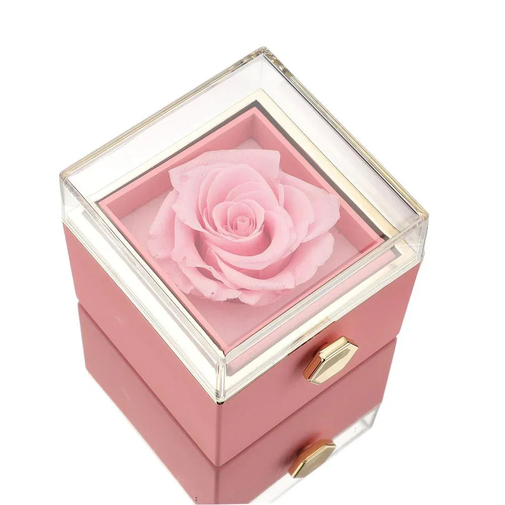 Caja de Rosa Eterna con Collar Personalizado para Damas