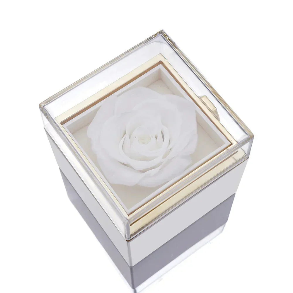 Caja de Rosa Eterna con Collar Personalizado para Damas