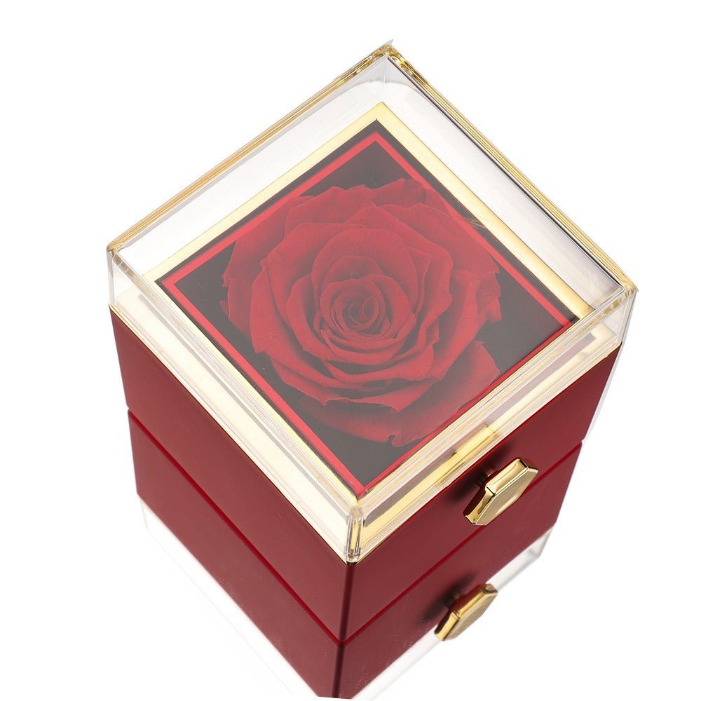 Caja de Rosa Eterna con Collar Personalizado para Damas